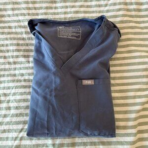 Figs Navy Blue V-Neck Scrub Tank Top
